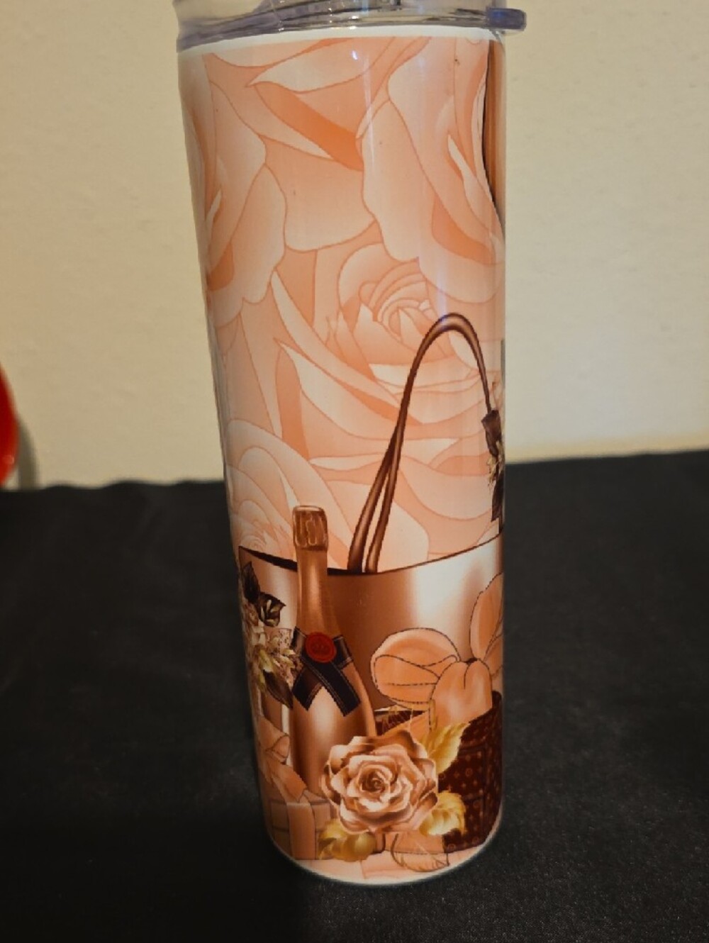 Fashion Leopard Print Tall Tumbler - Blush & Gold Set - Picture 9 of 12